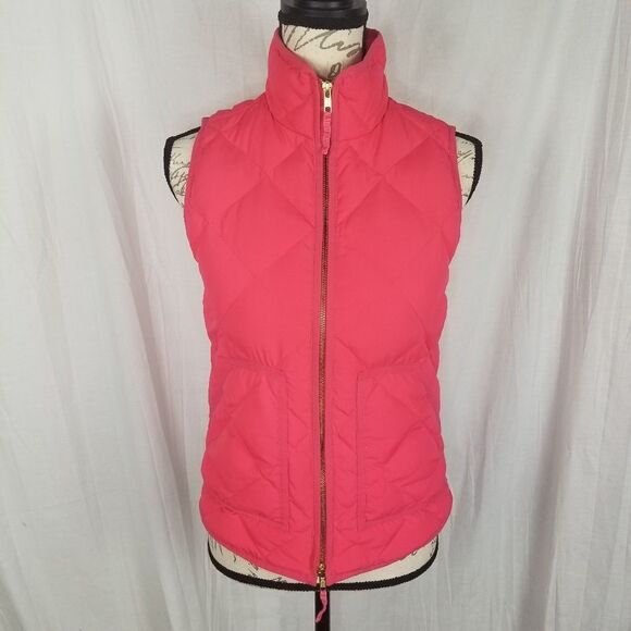 J. Crew Full Zipper Front Double Pocket Down Filled Vest - Picture 1 of 8